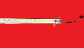 Banda LED Rigida 220V cu Profil Plastic 1M 2 Randuri