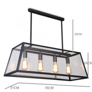 Lustra LED Design Modern Metal Sticla 4x40w