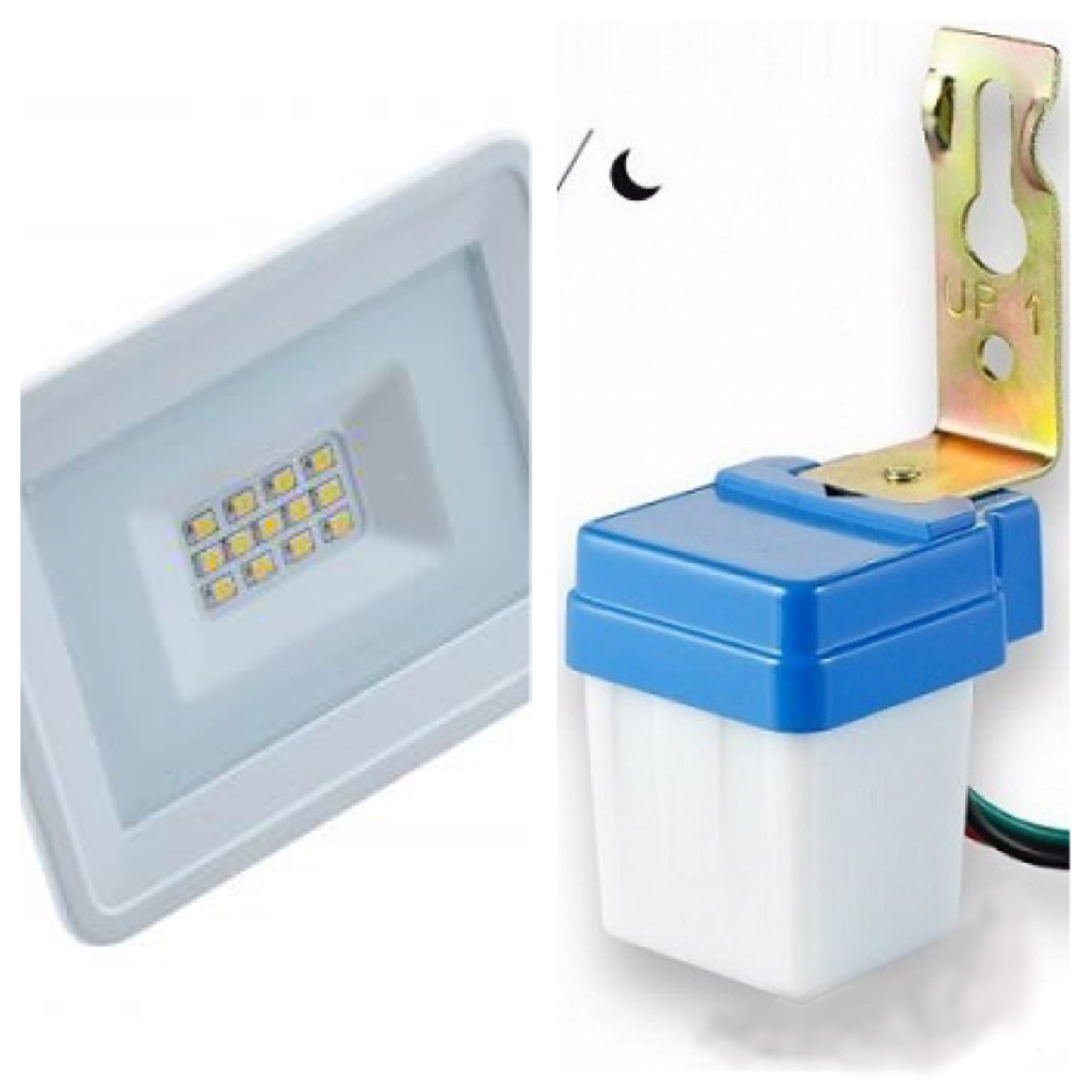 Set Proiector LED 10w + Senzor Noapte/Zi 6A